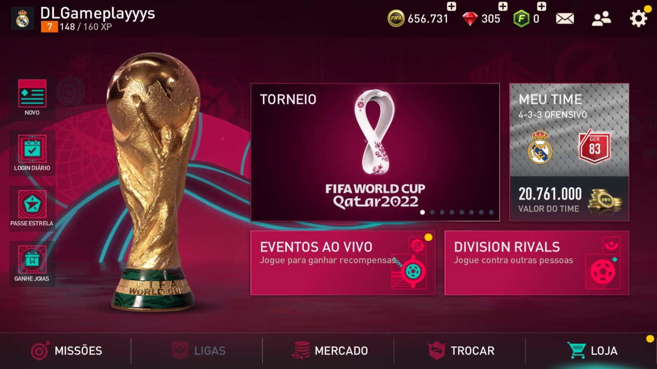 Você está visualizando atualmente LANÇOU A NOVA ATUALIZAÇÃO DO FIFA MOBILE COM COPA DO MUNDO QATAR 2022 PARA ANDROID/ iOS